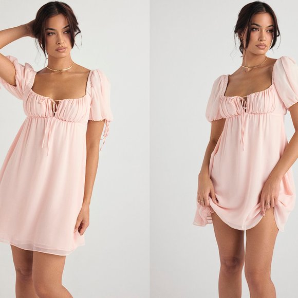 HOUSE OF CB 'Princess' Pink Quartz Mini Dress NWOT - Picture 4 of 15